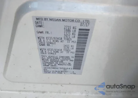 2017 Nissan Pathfinder S from USA, damaged, VIN 5N1DR2MM0HC906445